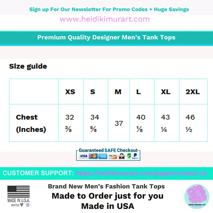Tropical Unisex Tank Top, Tropical Leaves Print Men's or Women's Tank Top - Made in USA/EU/MX