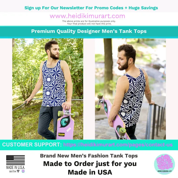 Tropical Unisex Tank Top, Tropical Leaves Print Men's or Women's Tank Top - Made in USA/EU/MX
