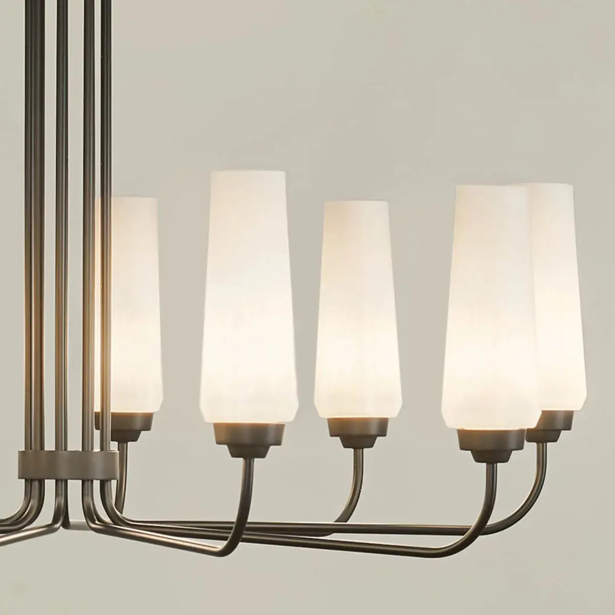 Truby 38" 9-Light Chandelier, Black Finish
