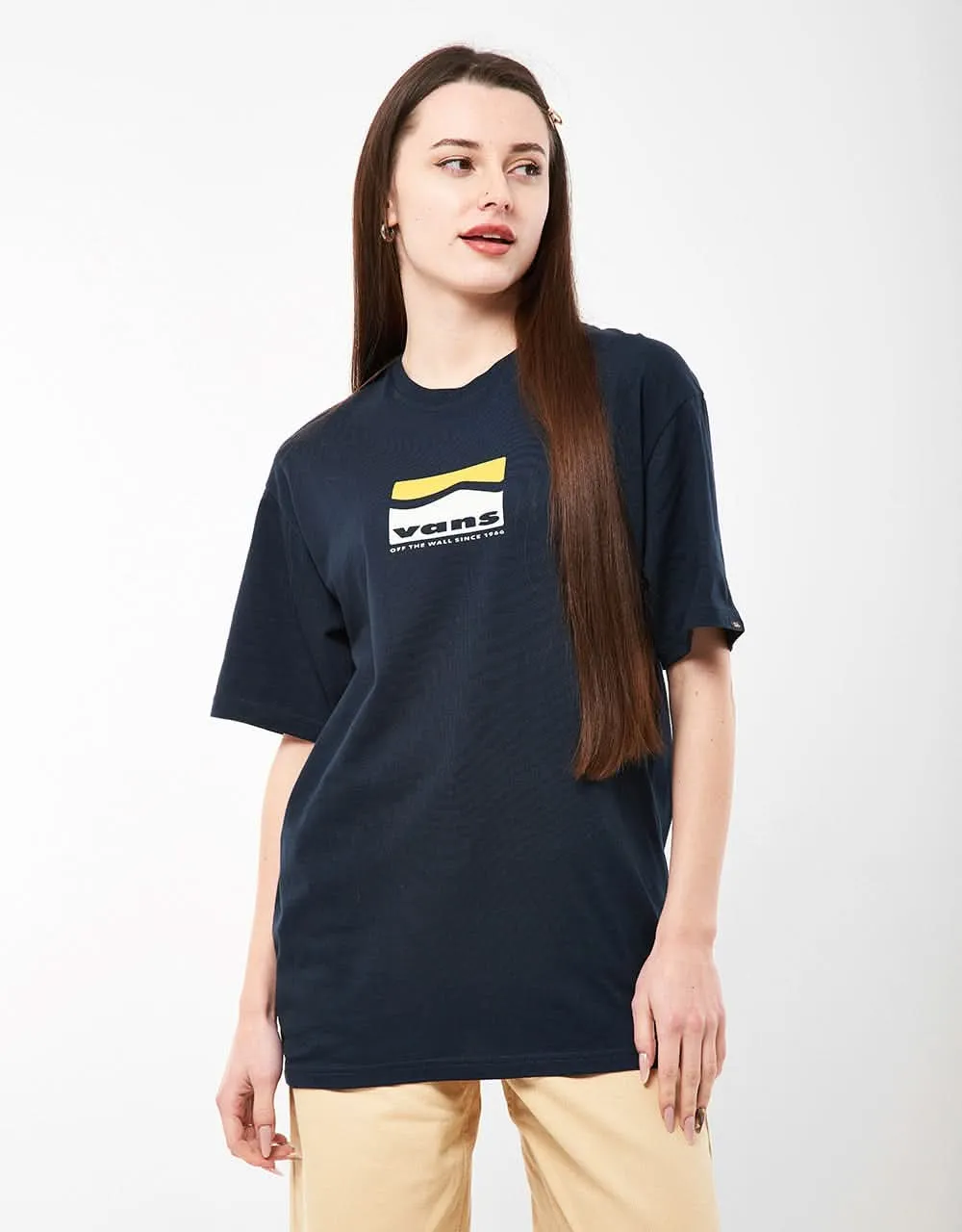 Vans Center Sidestripe T-Shirt - Navy